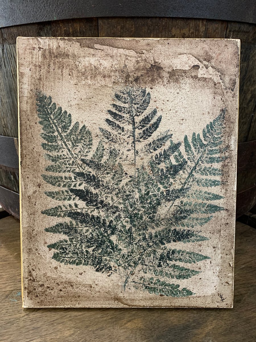 Fern - Botanic Ink Relief Printed Canvas