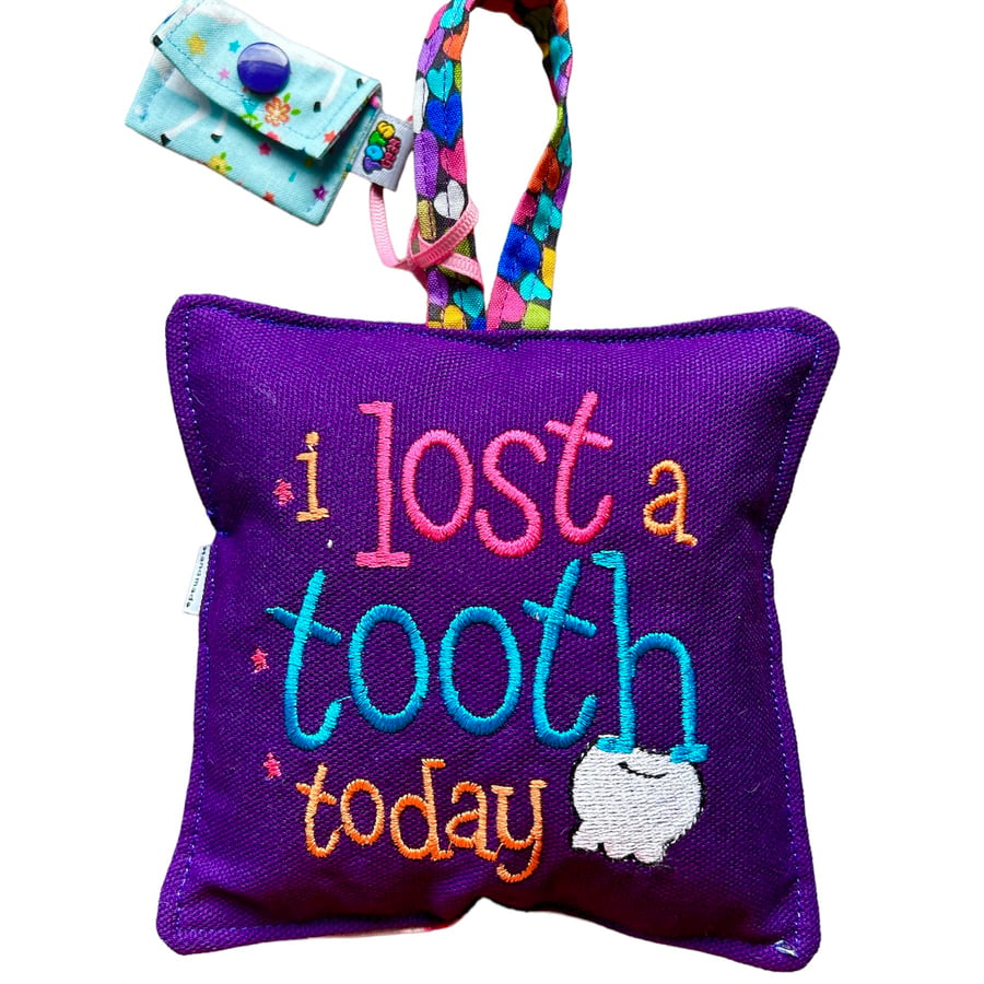 pruple Tooth Cushion with mini Tooth Purse