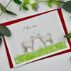 I love ewe valentines card sheep card Cute Anniversary card Valentine s Day card
