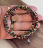 Boho beaded wrap bracelet and earrings set - Image 7