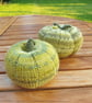Hand knitted decorative pumpkins, Halloween decor, Autumn decor, Set of two - Image 4