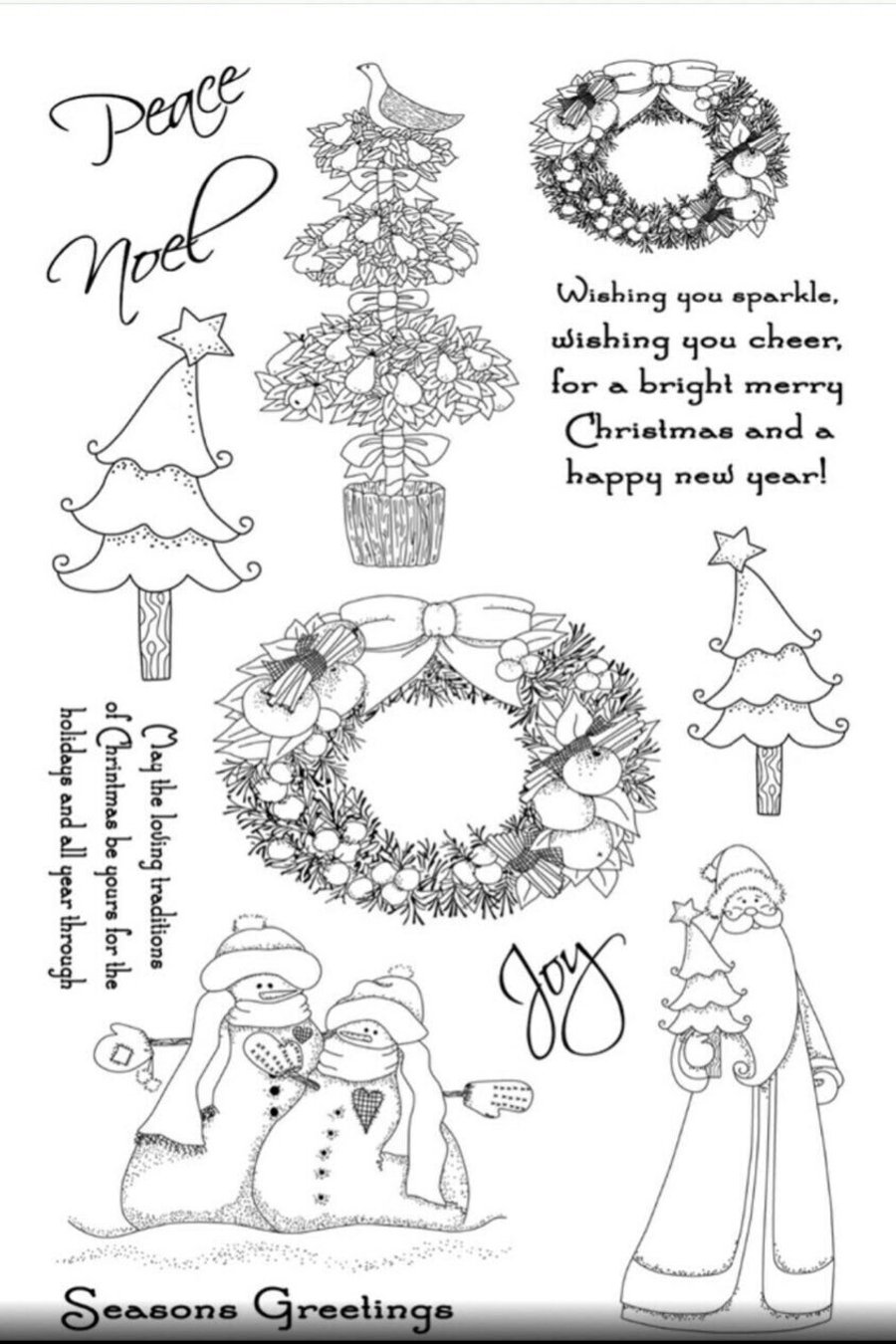 NEW Sparkle & Cheer Christmas Stamp Set - 12 stamps