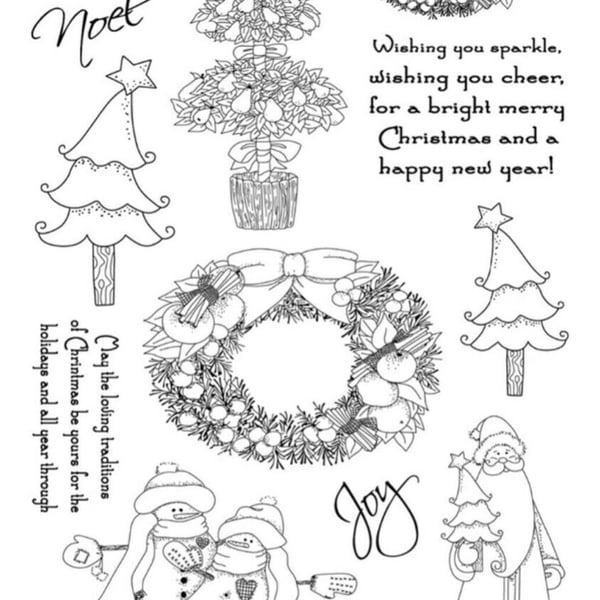 NEW Sparkle & Cheer Christmas Stamp Set - 12 stamps