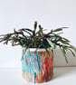 Vibrant textile storage or pot plant holder