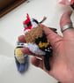 Goldfinch bird  hand knit tree decoration 