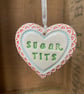 Summer seconds Small Ceramic heart decoration Swear words  - Image 2