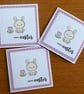 Pack of 3 Mini Easter Cards - Bunny - Pink Polka Dots - Image 6