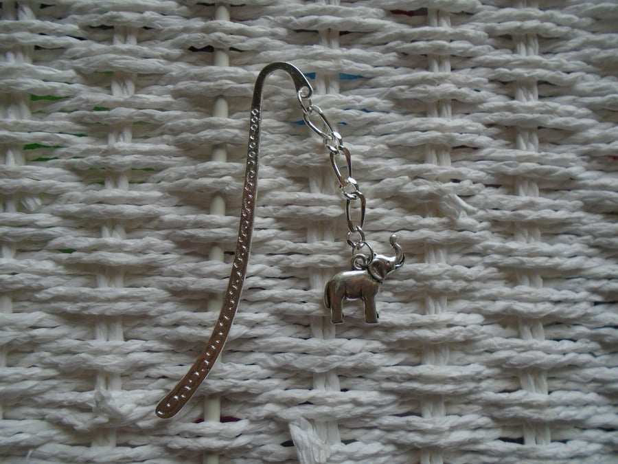 Silver Plated Elephant Bookmark 