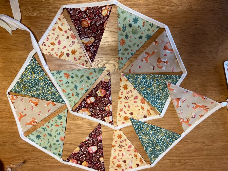 15 Flag Autumn Bunting 