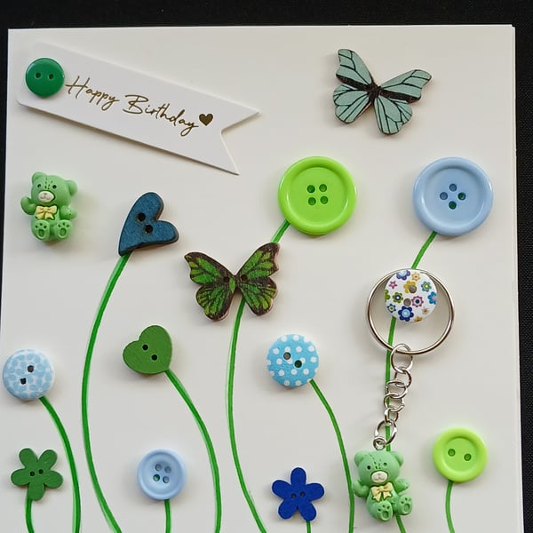 Keyring birthday card 