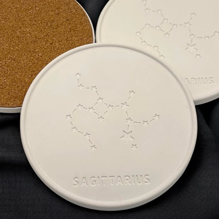 Sagittarius Star Sign Drinks Coaster - Sign of the Zodiac Birthday Gift