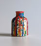 Rainbow Bud Vase, Paint Splatter Design - Image 2