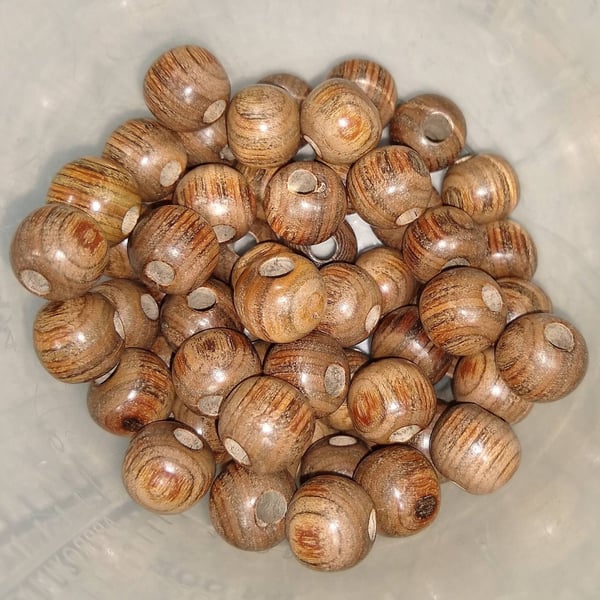 Exotic Wood Round Beads Various (Priced and Bagged in Qty 10 beads)