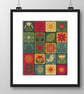 309 - Folk Hearts and Garden Quilt style Sampler Cross Stitch Pattern(PDF Chart) - Image 3