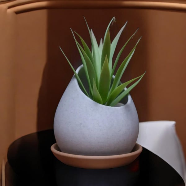 Raindrop Planter Modern 3D Printed Plant Pot Unique Water-Inspired Design