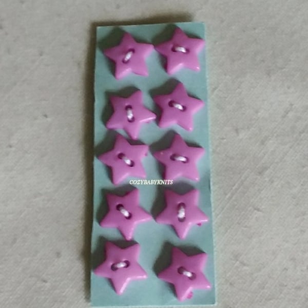 Lilac star buttons