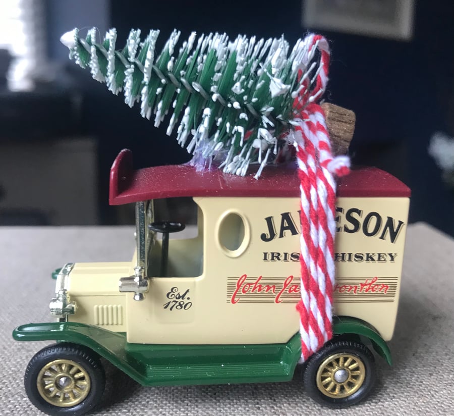 Vintage WHISKY  JAMESON die cast CHRISTMAS decoration