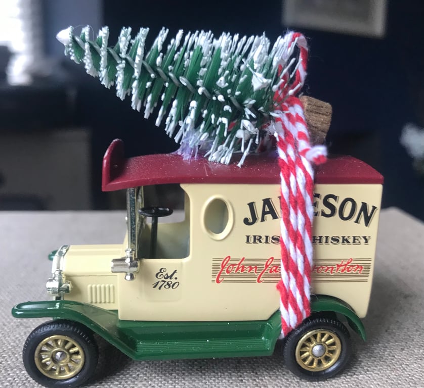 Vintage WHISKY  JAMESON die cast CHRISTMAS decoration