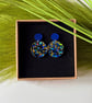Vibrant Blue Confetti Acrylic Earrings  - Image 8
