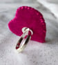 Handmade heart felt ring - Image 2