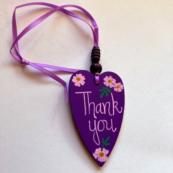 Pretty purple thank you heart