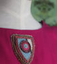 Shield recycled brooch  - sustainable jewellery   - Image 2