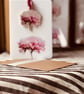 Wedding Decor Favours Flowers chrysanthemum Wooden Ornament Chic set of 3