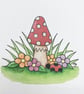 Toadstool & Flowers Card - Blank Card - Birthday Card - Any Occasion - Image 3