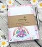 Notepad - A6 Recycled Paper Notepad - Rainbow Unicorn  - Image 1