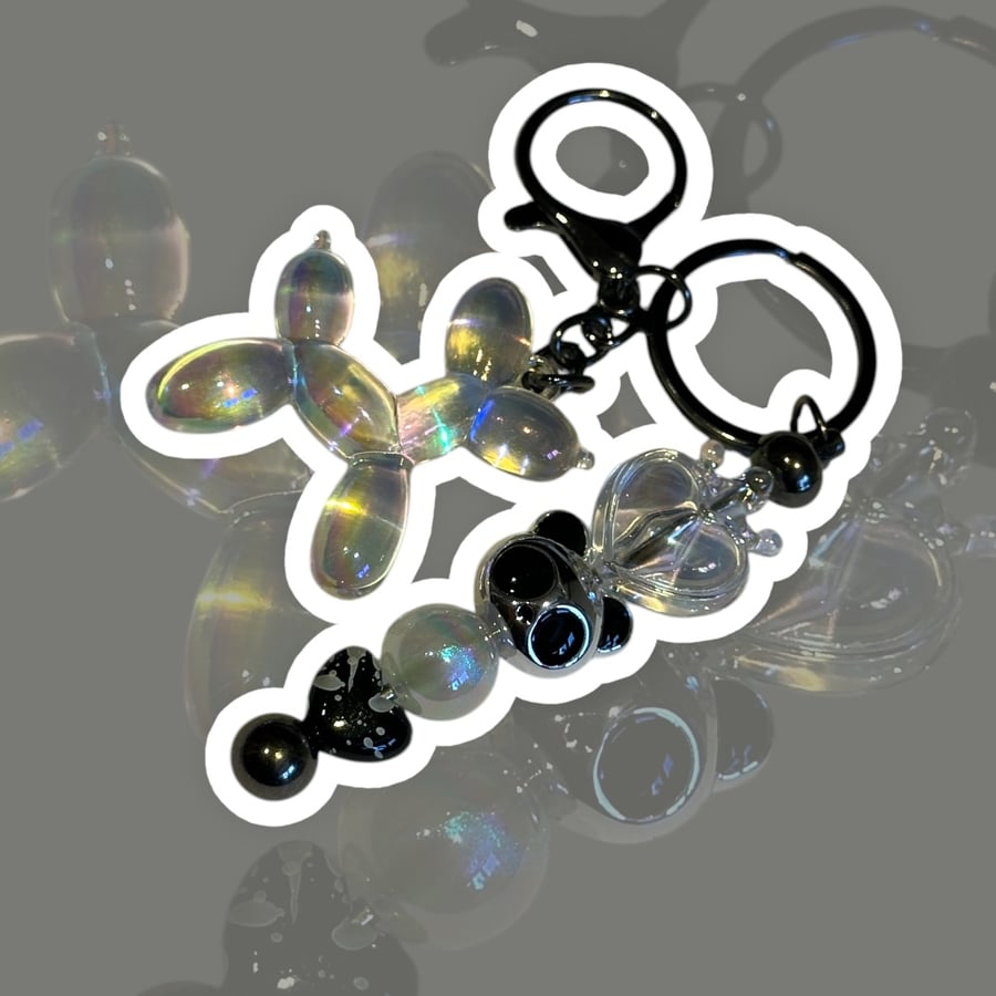 A Pretty Panda Balloon Dog Keyring