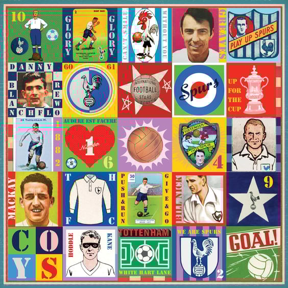 Tottenham Hotspur Pop Art Football Print