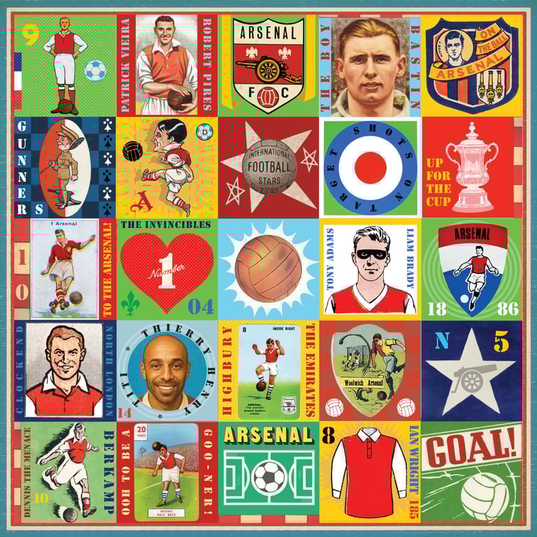 Arsenal Pop Art Football Print