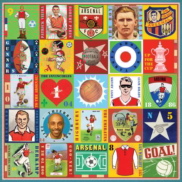 Arsenal Pop Art Football Print