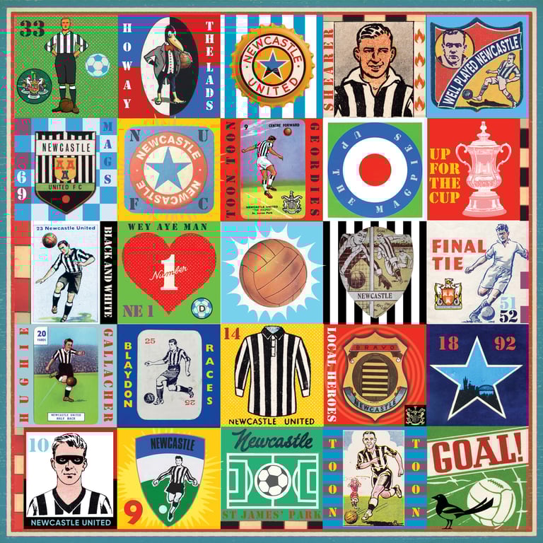 Newcastle United Pop Art Football Print