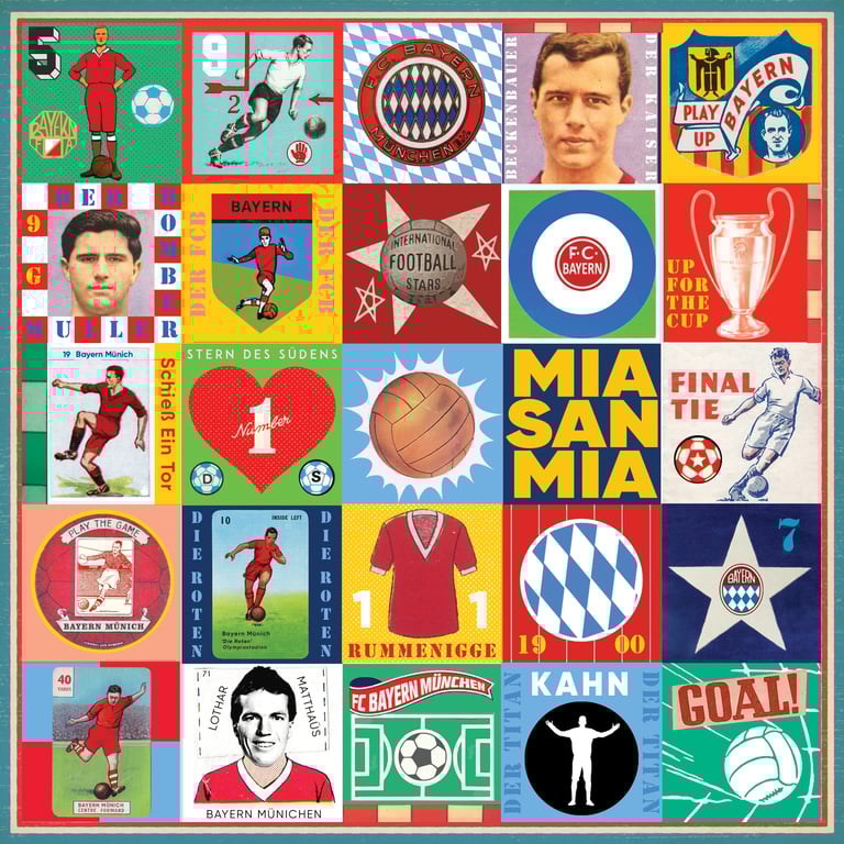 Bayern Munich Pop Art Football Print