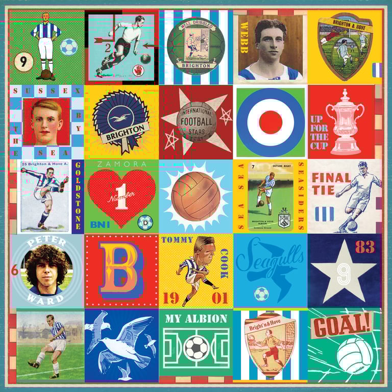 Brighton Pop Art Football Print