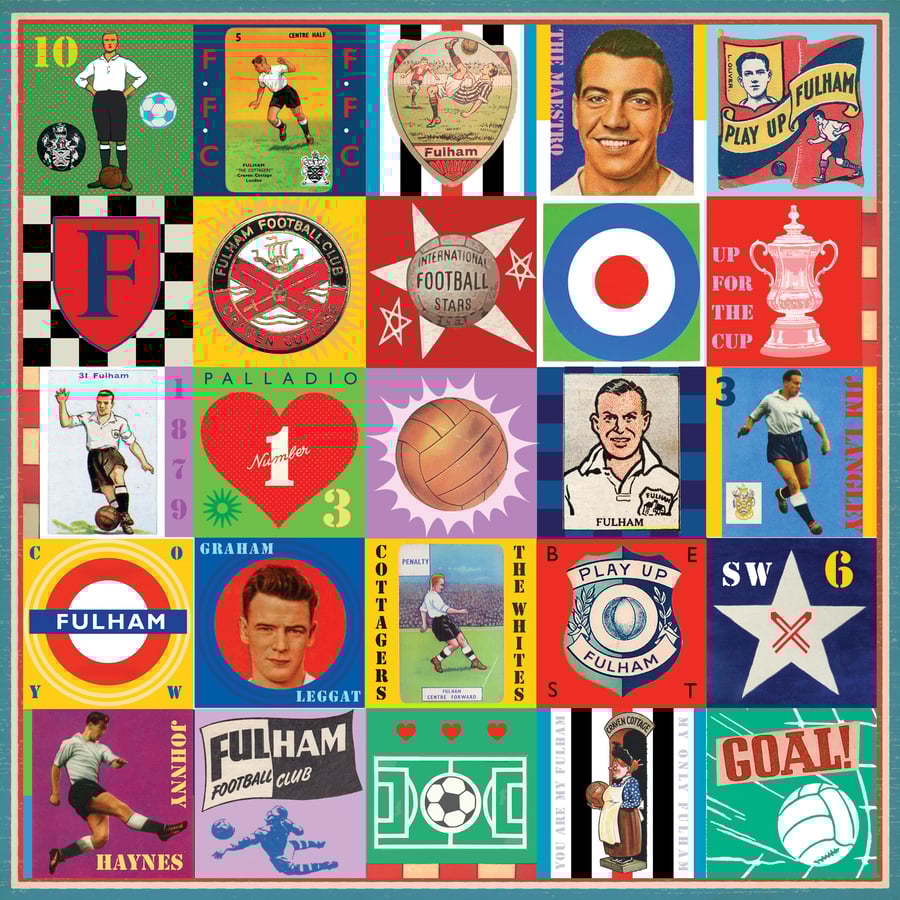 Fulham Pop Art Football Print