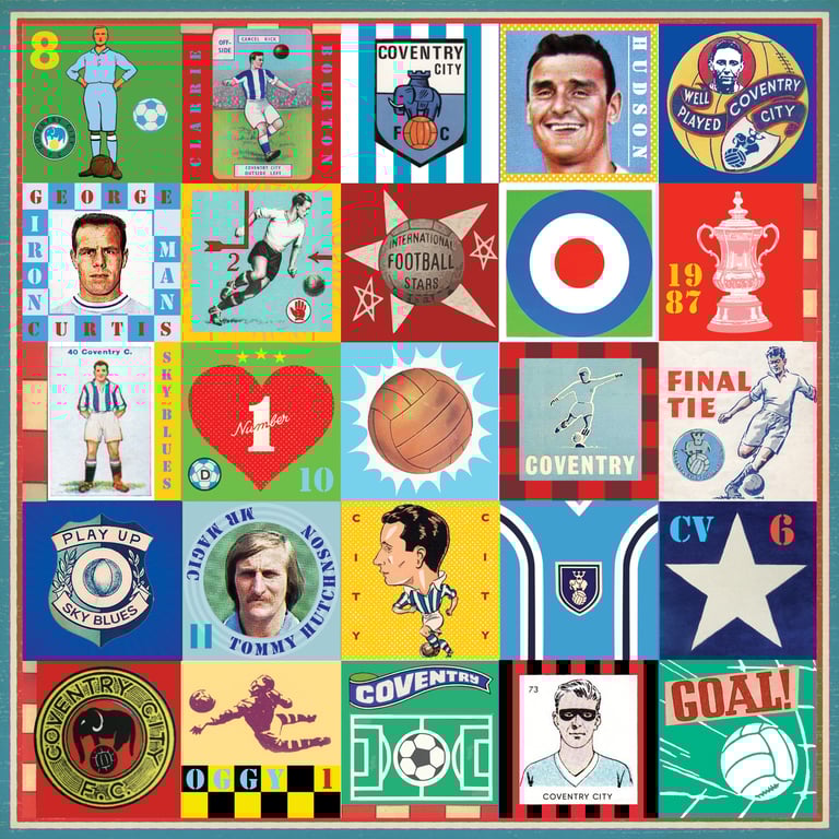 Coventry City Pop Art Football Print