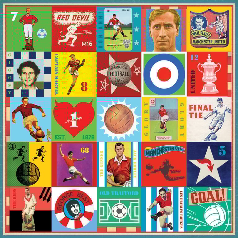 Manchester United Pop Art Football Print