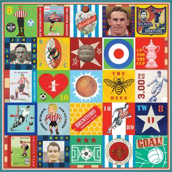 Brentford Pop Art Football Print