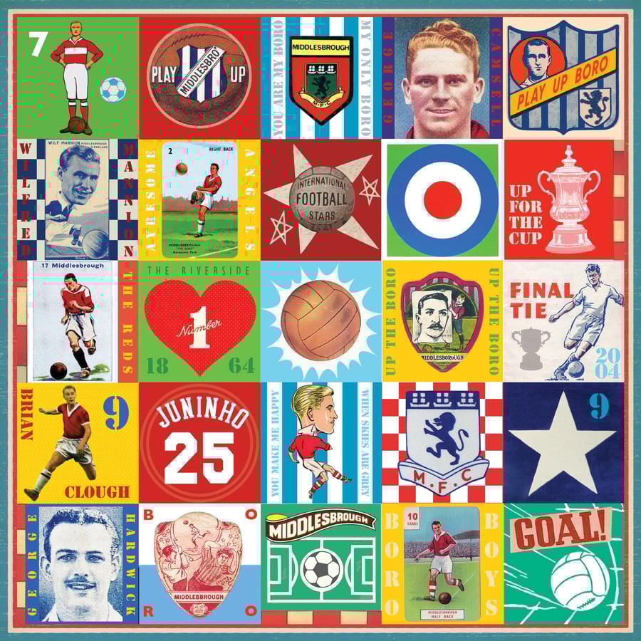 Middlesbrough Pop Art Football Print