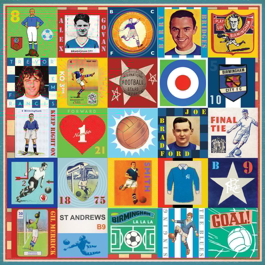 Birmingham City Pop Art Football Print