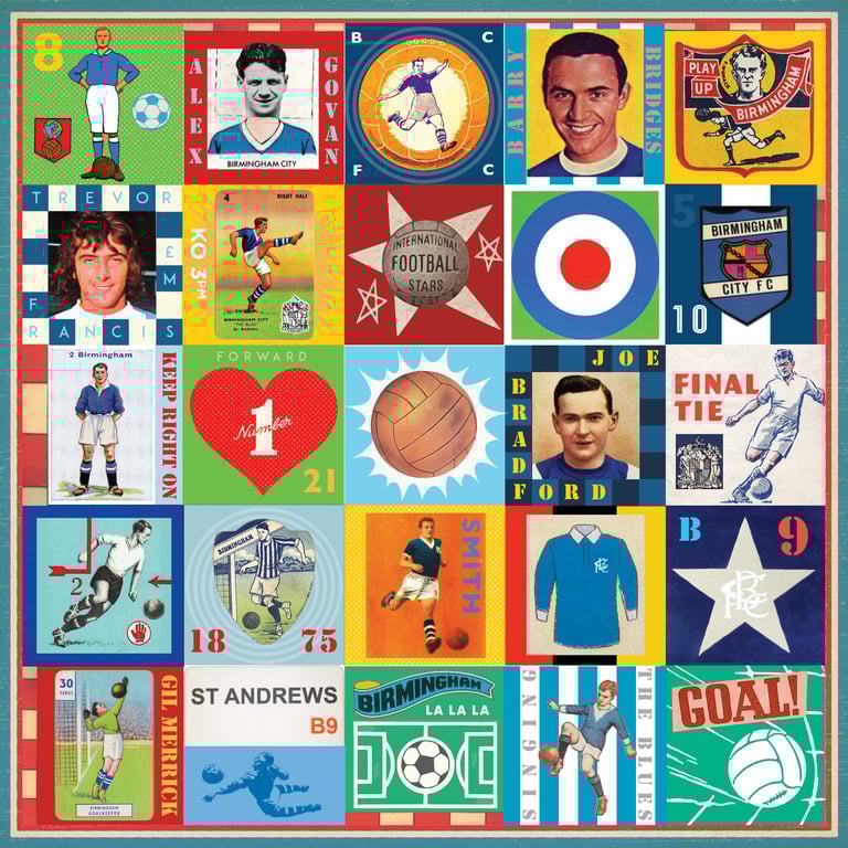 Birmingham City Pop Art Football Print