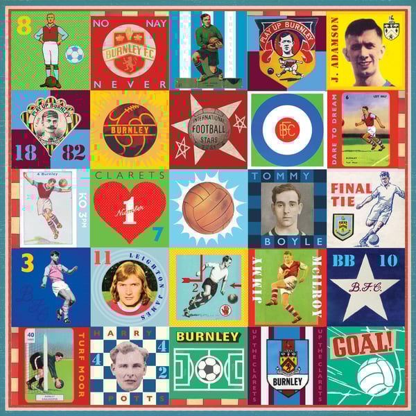 Burnley Pop Art Football Print