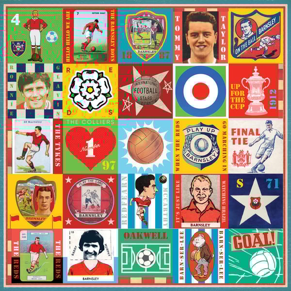 Barnsley Pop Art Football Print