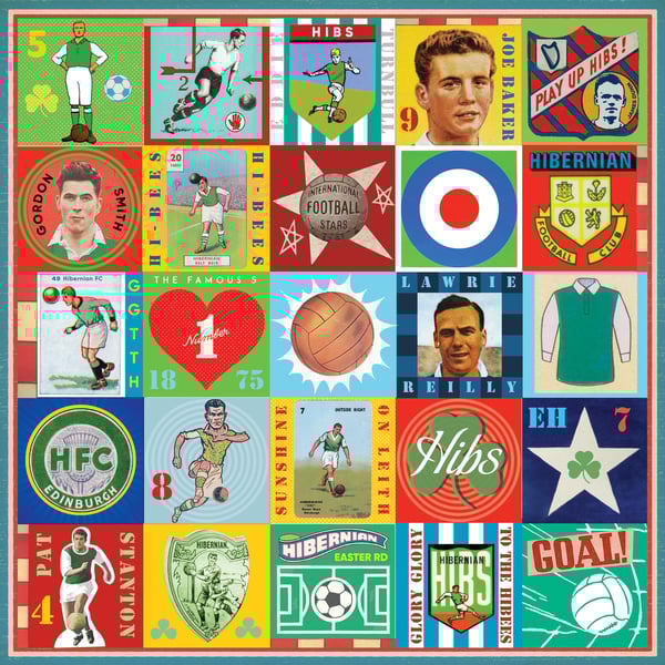 Hibs Pop Art Football Print