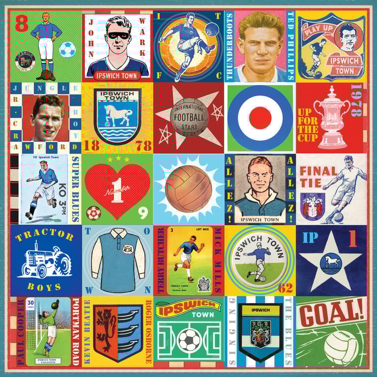 Ipswich Town Pop Art Football Print