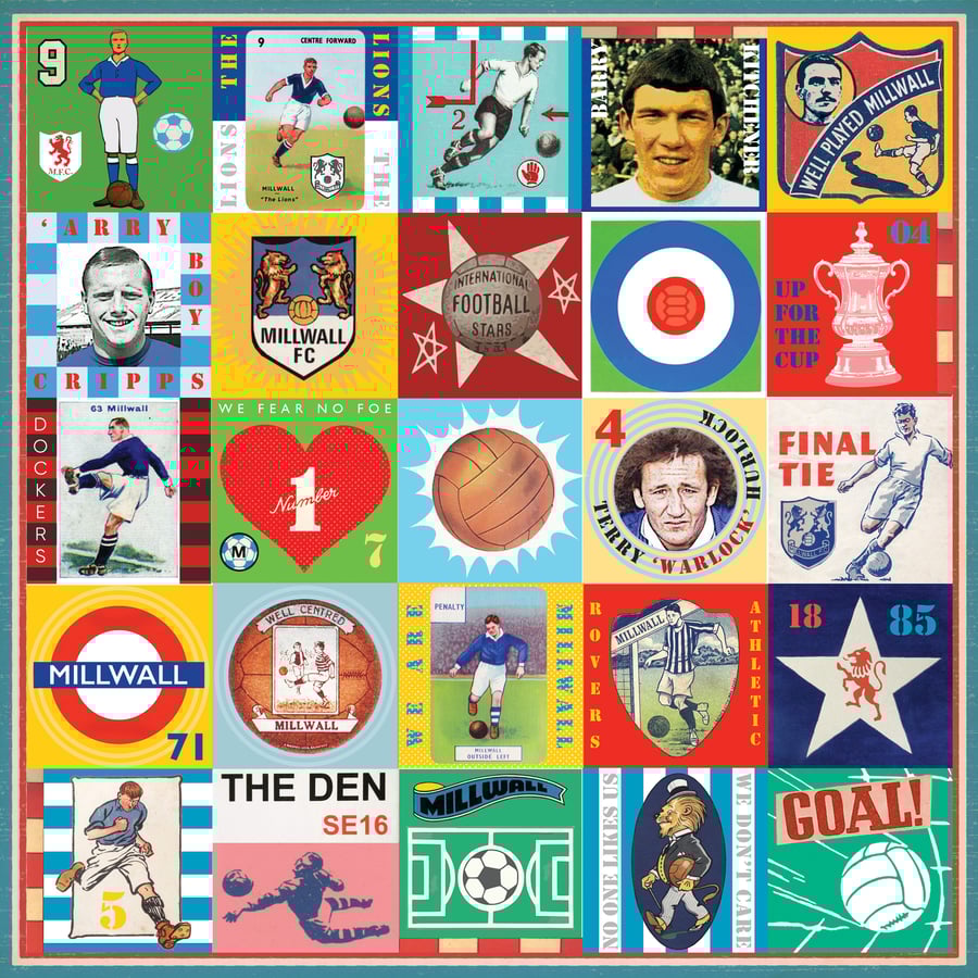 Millwall Pop Art Football Print