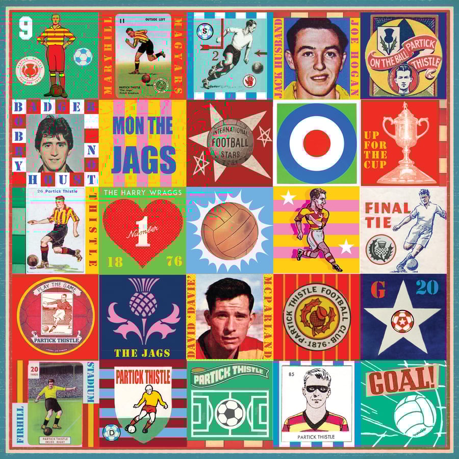 Partick Thistle Pop Art Football Print