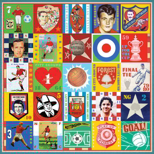 Nottingham Forest Pop Art Football Print